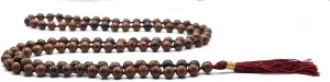 Natural Mahogany Obsidian 8mm 108 Mala Beads, Spiritual, Meditation Beads, Reiki, Japa Mala, Buddhist Prayer Beads, Yoga Bracelet, healing beads LKMALA-RRGU-1568