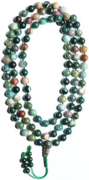 Natural Mix Jasper 6mm 108 Mala Beads, Spiritual, Meditation Beads, Reiki, Japa Mala, Buddhist Prayer Beads, Yoga Bracelet, healing beads LKMALA-RRGU-857
