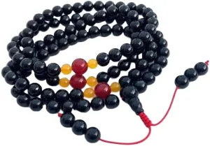 Natural onyx,red jade, topaz 8mm 108 Mala Beads, Spiritual, Meditation Beads, Reiki, Japa Mala, Buddhist Prayer Beads, Yoga Bracelet, healing beads LKMALA-RRGU-1593