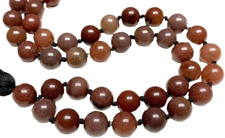 Natural Purple Aventurine 10mm 108 Mala Beads, Spiritual, Meditation Beads, Reiki, Japa Mala, Buddhist Prayer Beads, Yoga Bracelet, healing beads LKMALA-RRGU-1657