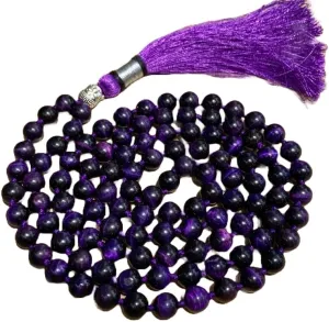 Natural Purple Tiger Eye 8mm 108 Mala Beads, Spiritual, Meditation Beads, Reiki, Japa Mala, Buddhist Prayer Beads, Yoga Bracelet, healing beads LKMALA-RRGU-584