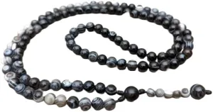 Natural Striped Agate 8mm 108 Mala Beads, Spiritual, Meditation Beads, Reiki, Japa Mala, Buddhist Prayer Beads, Yoga Bracelet, healing beads LKMALA-RRGU-214