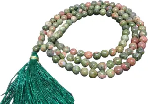 Natural Unakite 6mm 108 Mala Beads, Spiritual, Meditation Beads, Reiki, Japa Mala, Buddhist Prayer Beads, Yoga Bracelet, healing beads LKMALA-RRGU-340