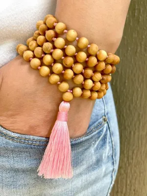 Natural Wood beads 8mm 108 Mala Beads, Spiritual, Meditation Beads, Reiki, Japa Mala, Buddhist Prayer Beads, Yoga Bracelet, healing beads LKMALA-RRGU-2460