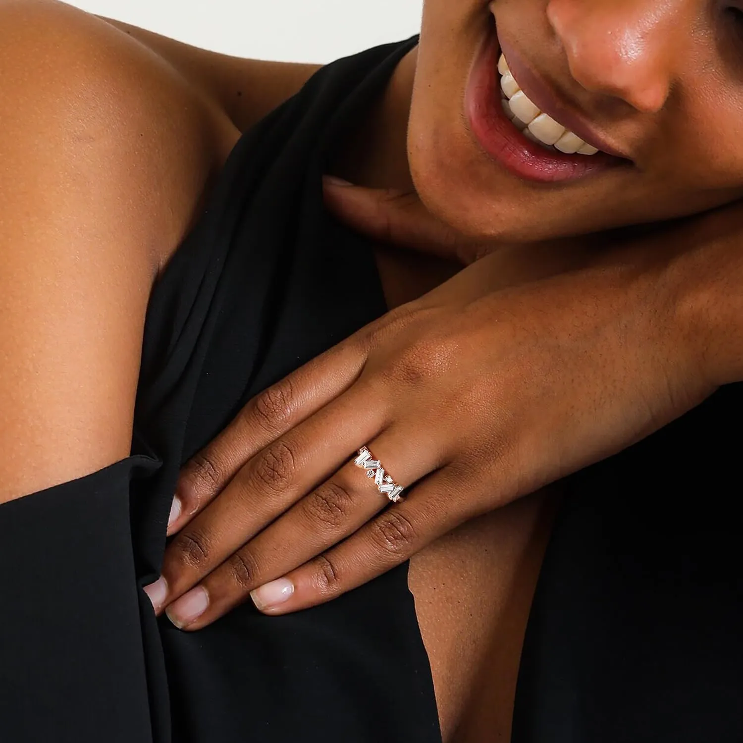 Nobody Has It All Together Pink Band Ring for women, S925 Plated with 14K White Gold Irregular Pink Self Love Ring, All Your Broken Pieces Make You Beautiful, Pink Jewelry Gift for women