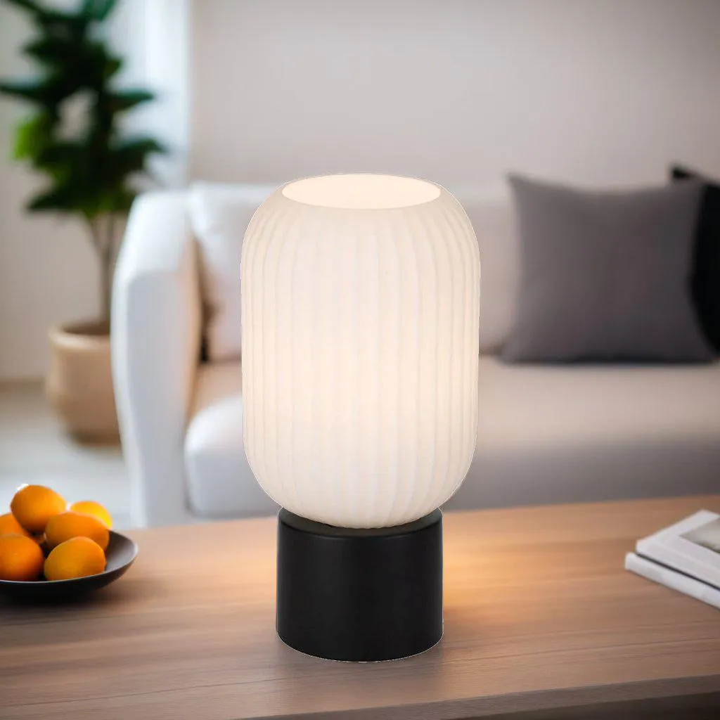 Nori Table Lamp in Black/Opal Matt