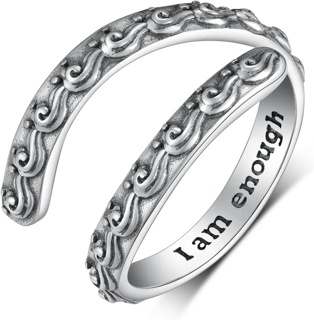 Open Ring for Women Sterling Silver Thumb Ring Spoon Ring for Women