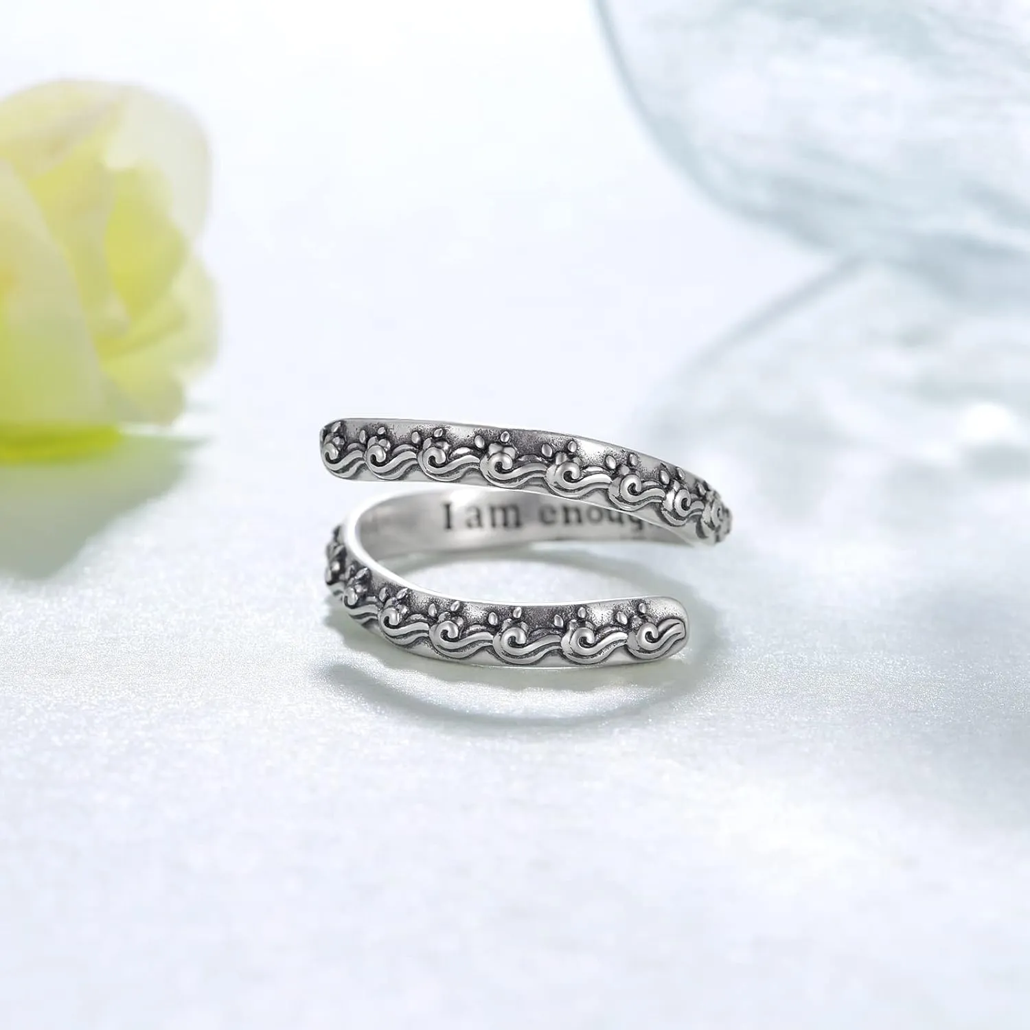 Open Ring for Women Sterling Silver Thumb Ring Spoon Ring for Women
