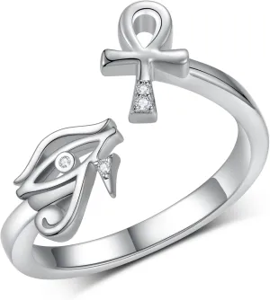 Open Ring for Women Sterling Silver Thumb Ring Spoon Ring for Women