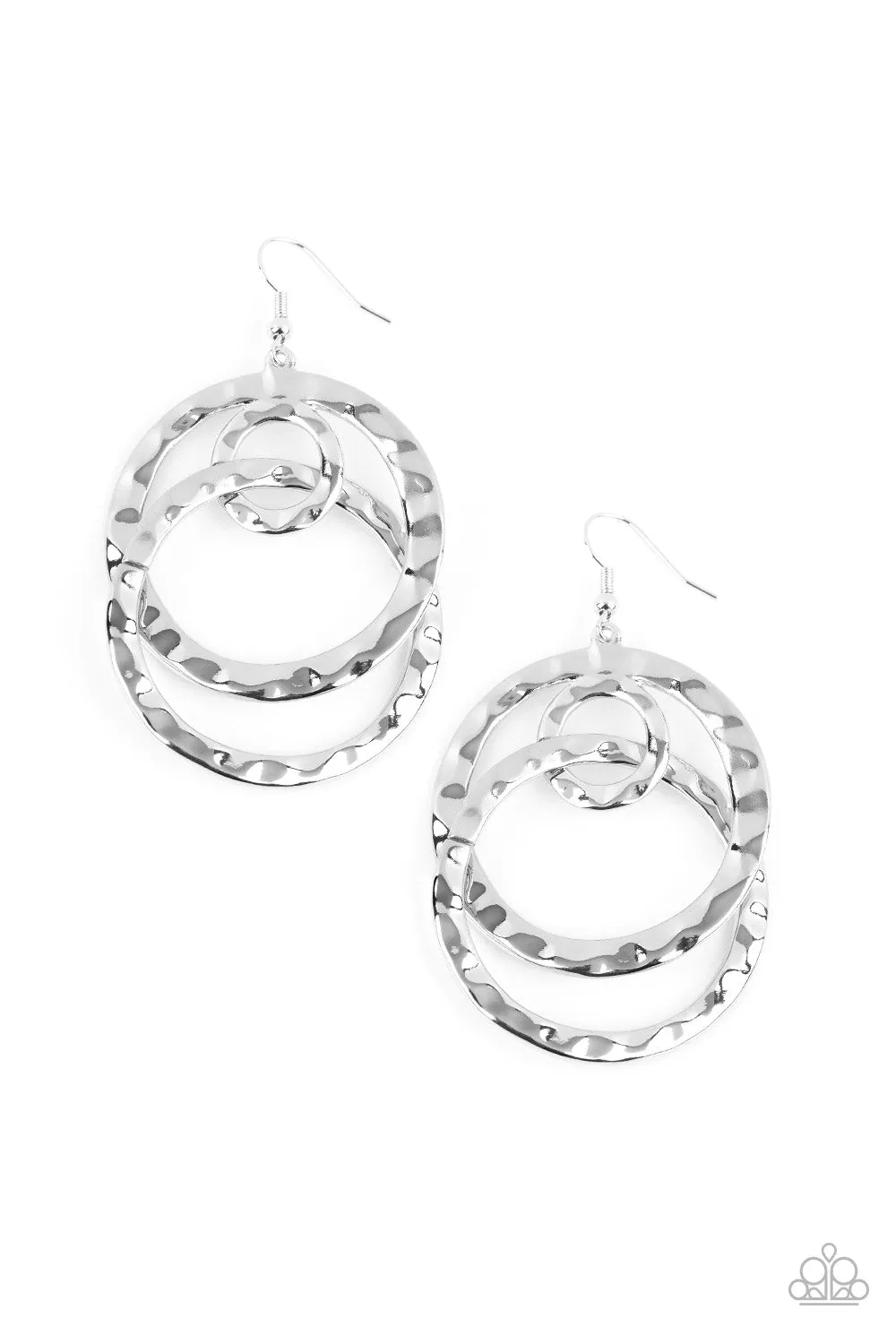 Paparazzi Modern Relic - Silver Earrings