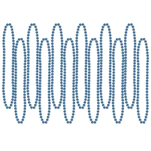 Party Bead Necklaces - Small Round blue (12 per Package)
