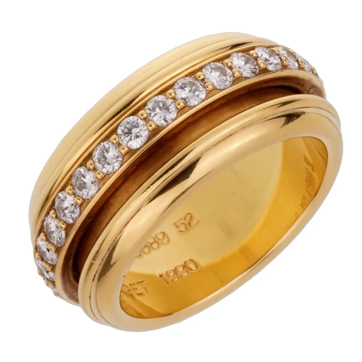 Piaget Possession Yellow Gold Diamond Ring Sz 6.25
