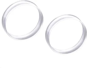 Pierced Owl - UV Acrylic Thin Walled Clear Tunnel Plug Earrings, Sold as a Pair