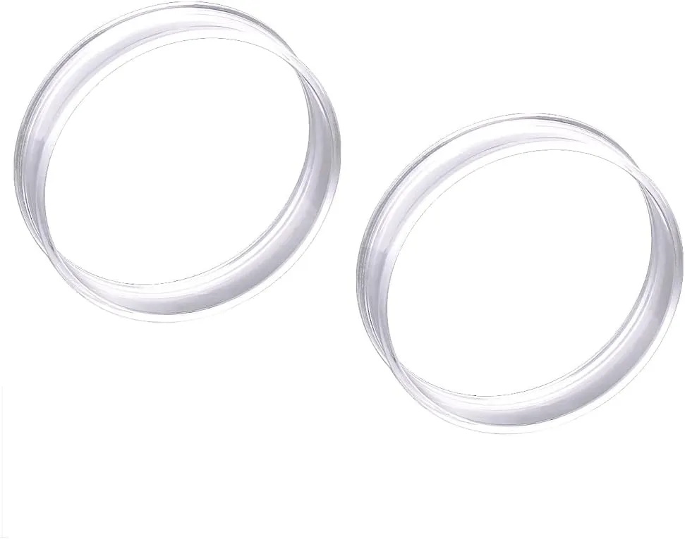 Pierced Owl - UV Acrylic Thin Walled Clear Tunnel Plug Earrings, Sold as a Pair