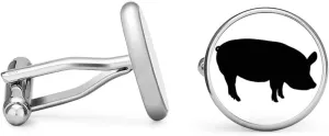 Pig Cufflinks Pigs Cuff Links (Contoured Edition)