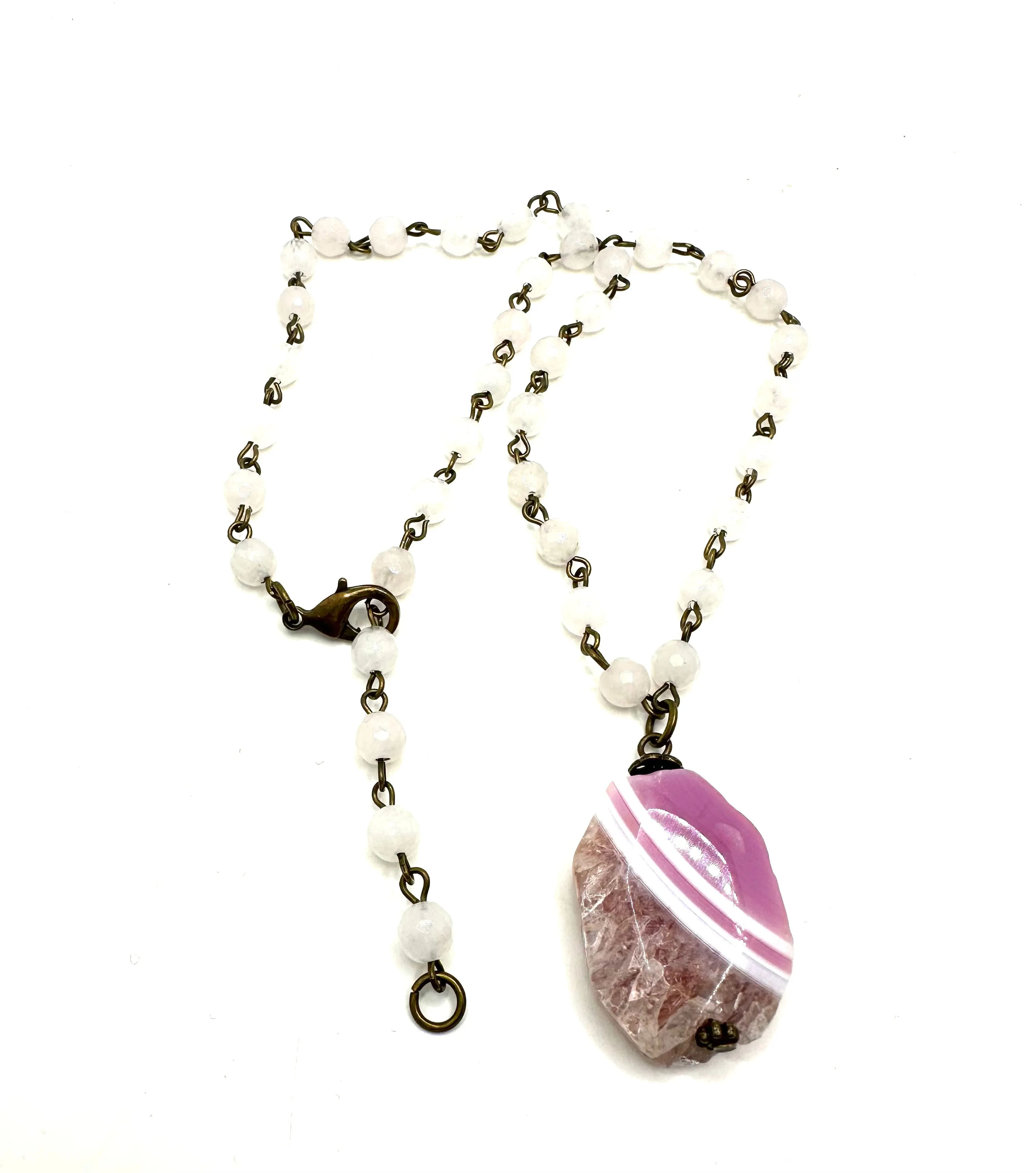 Pink Agate Necklace