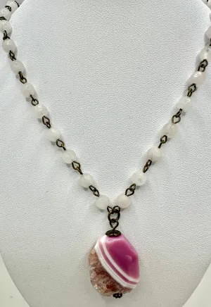 Pink Agate Necklace