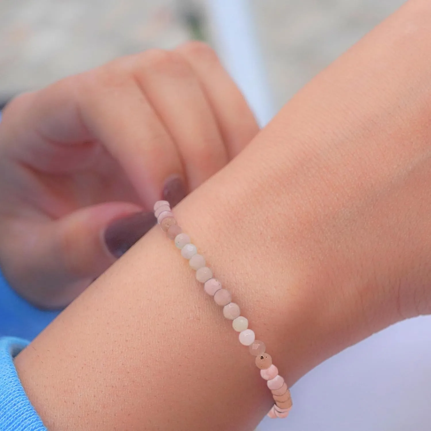 Pink Opal Bracelet for Women, Certified 925 Sterling Silver with Plated 18K Gold Bracelets for Women - Crystals and Healing Stone Bracelet Women Jewelry for Gift (Faceted)