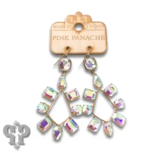 Pink Panache Austrian AB Crystal Teardrop Earring