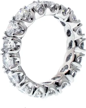 Platinum Brilliant Cut Diamond Eternity Ring in Split Prong Setting (3.05-4.00 CT TDW)