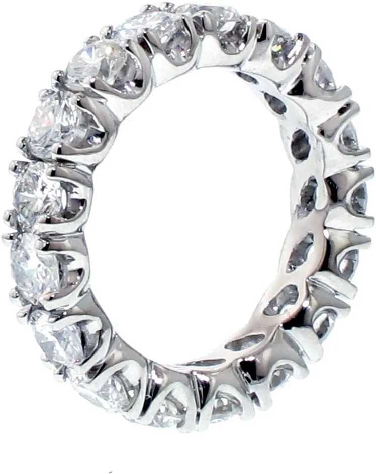 Platinum Brilliant Cut Diamond Eternity Ring in Split Prong Setting (3.05-4.00 CT TDW)