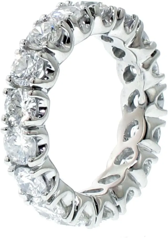 Platinum Brilliant Cut Diamond Eternity Ring in Split Prong Setting (3.05-4.00 CT TDW)