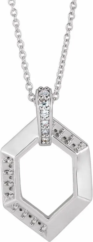 Platinum Round Shape 3-Stone Diamond Semi-Set Bar Family Necklace Fine Jewelry for Women Gifts for Her (23.8x13.73mm, Mounting Only, Not All stones Included, 06 cttw, G-H, SI2-SI3), 16-18"