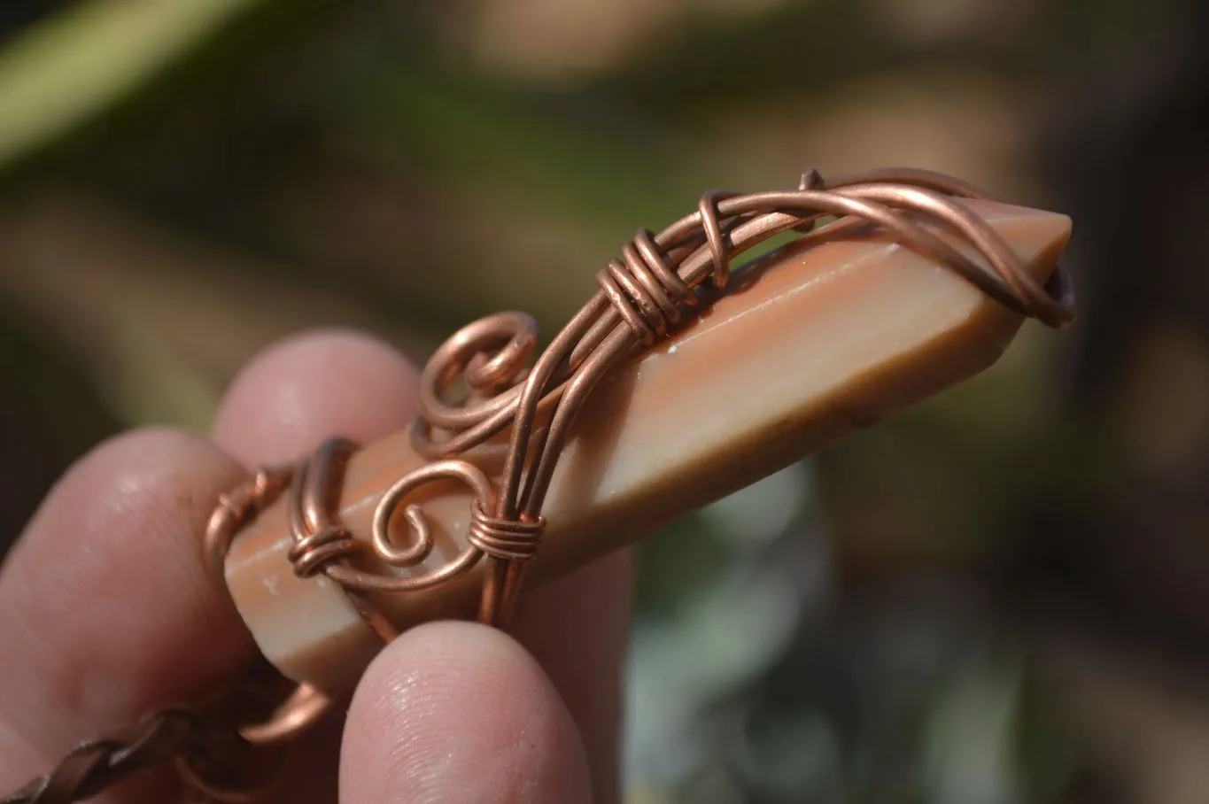 Polished Copper Wire Wrapped Ancient Eagle Pendants  x 12 From Zimbabwe