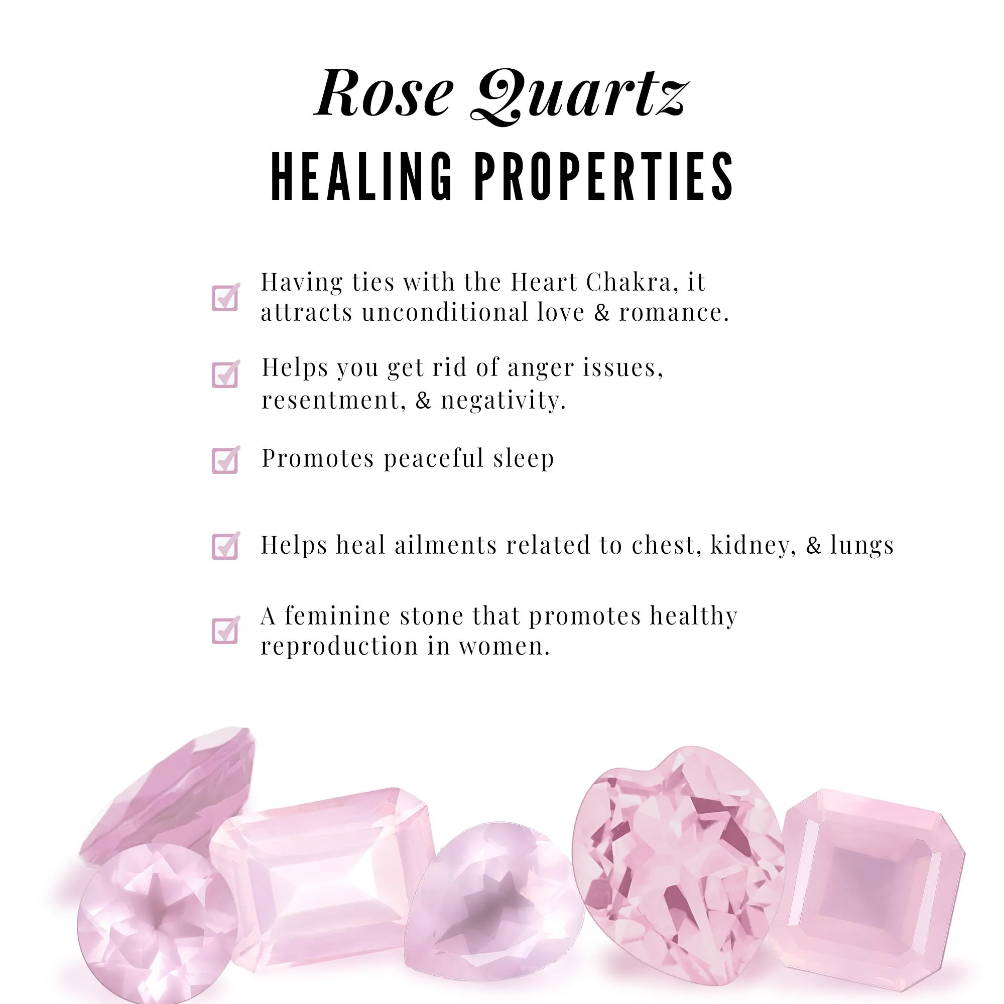 Princess Cut Rose Quartz Solitaire Engagement Ring with Diamond