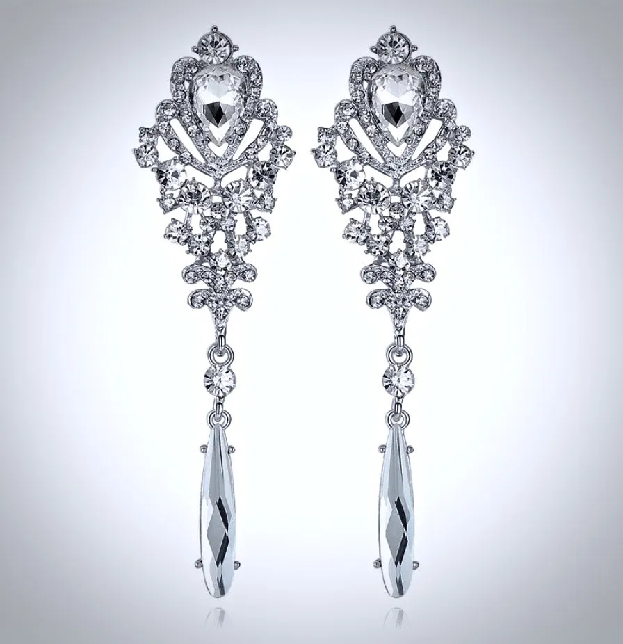 "Mariam" - Rhinestone Bridal Earrings