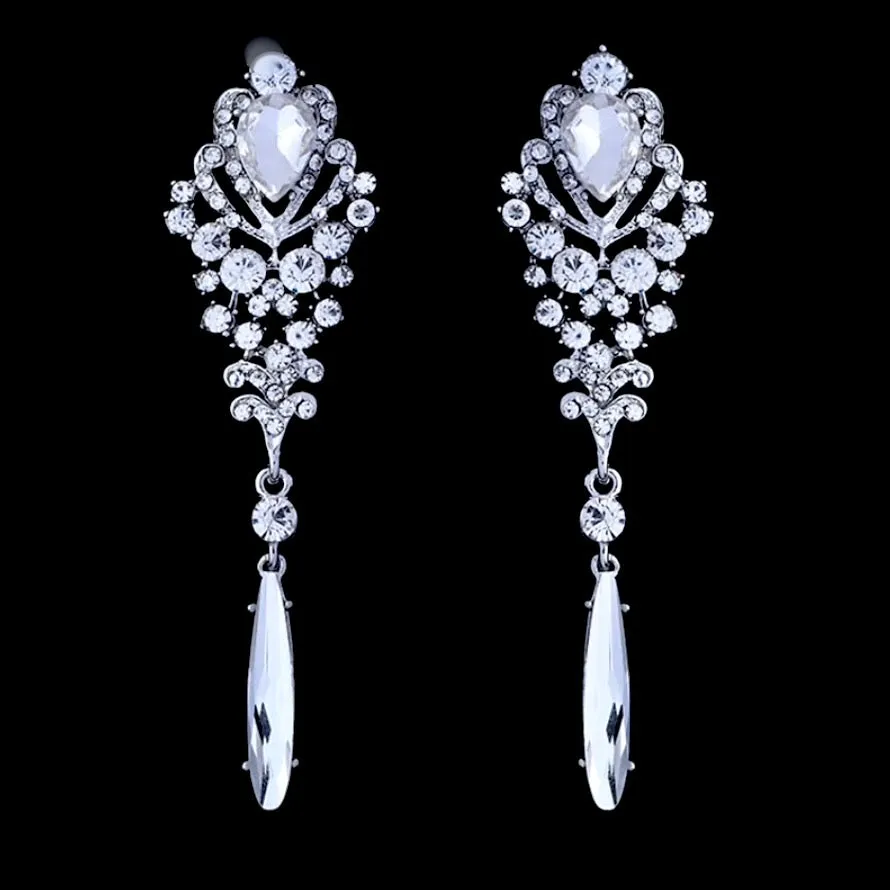 "Mariam" - Rhinestone Bridal Earrings