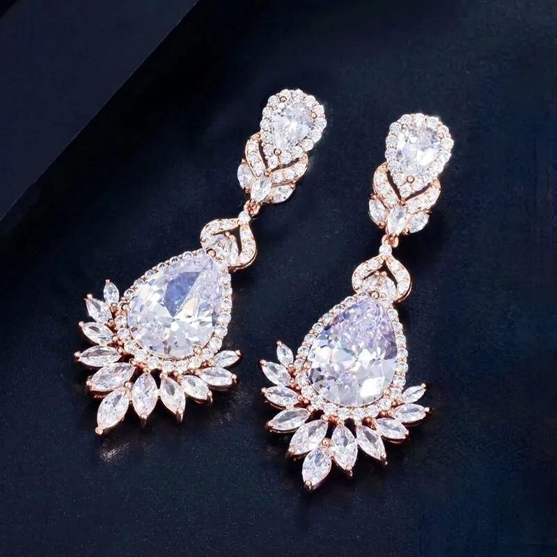 "Shelley" - Cubic Zirconia Bridal Earrings - More Colors