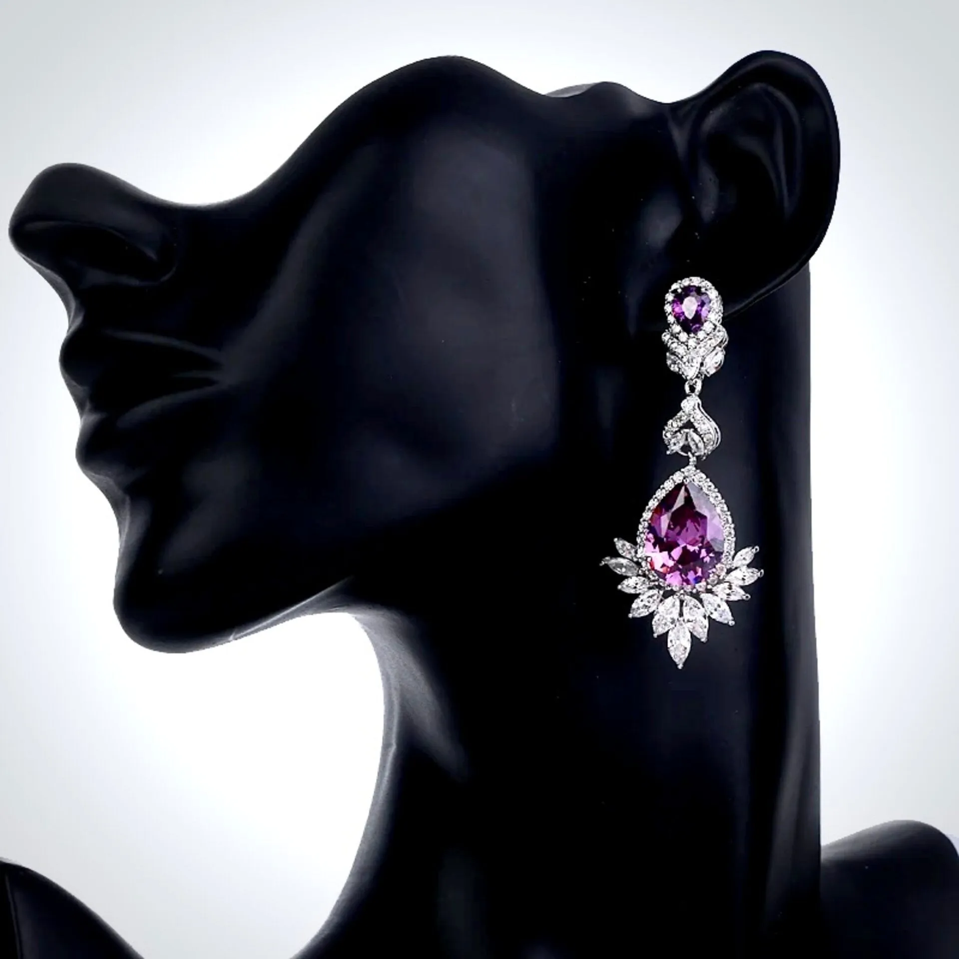 "Shelley" - Cubic Zirconia Bridal Earrings - More Colors