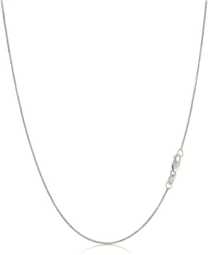 Real 14k Solid Yellow/White/Rose Gold Box Chain Link Necklace with Lobster Claw Clasp, Jewery Gift for Her Him, Thickness 0.7-1.2 mm, Length 16-24 inch