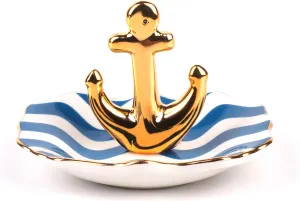 Ring Holder with Boat Anchor Jewelry Organizer Trinket Tray Home Decor for Earrings Necklace Bracelet
