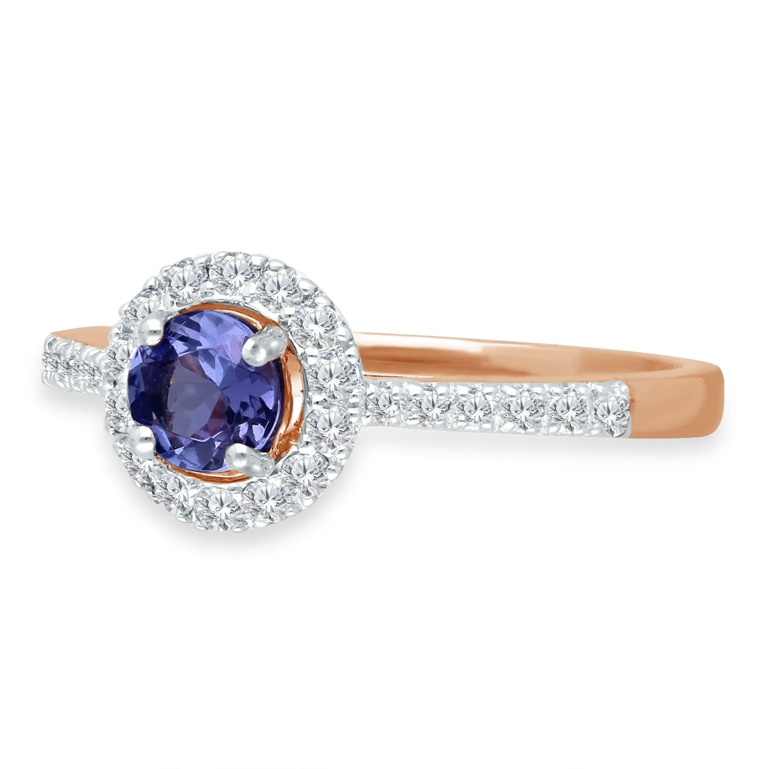 Rose Gold Tanzanite & Diamond Heirloom Ring