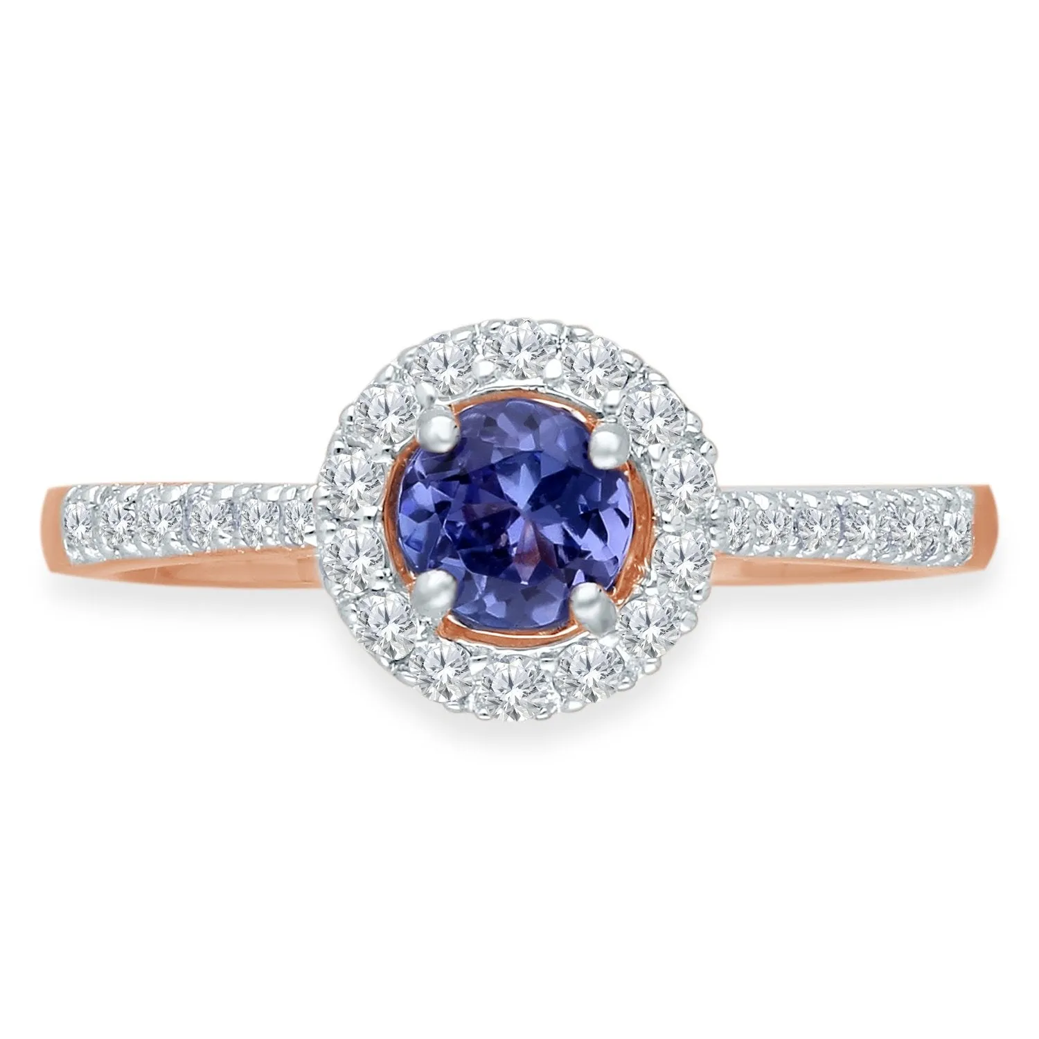 Rose Gold Tanzanite & Diamond Heirloom Ring