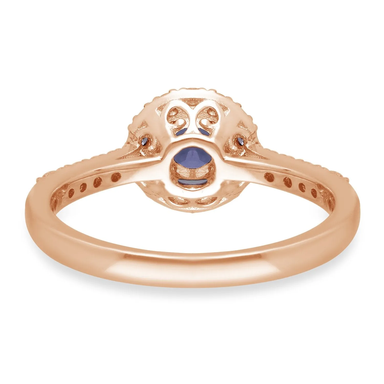 Rose Gold Tanzanite & Diamond Heirloom Ring