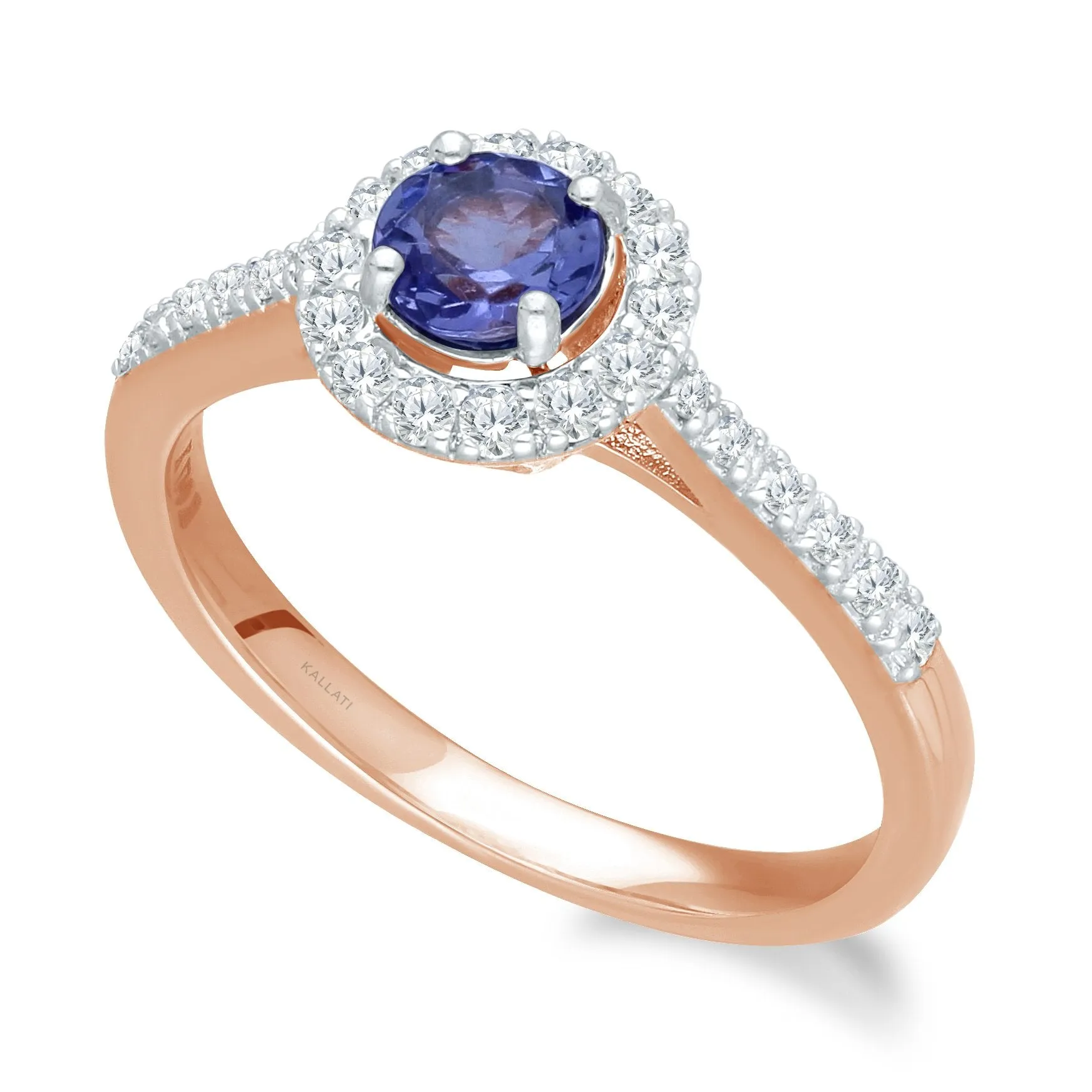 Rose Gold Tanzanite & Diamond Heirloom Ring
