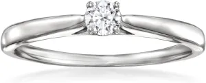 Ross-Simons 0.15 Carat Lab-Grown Diamond Solitaire Ring in Sterling Silver