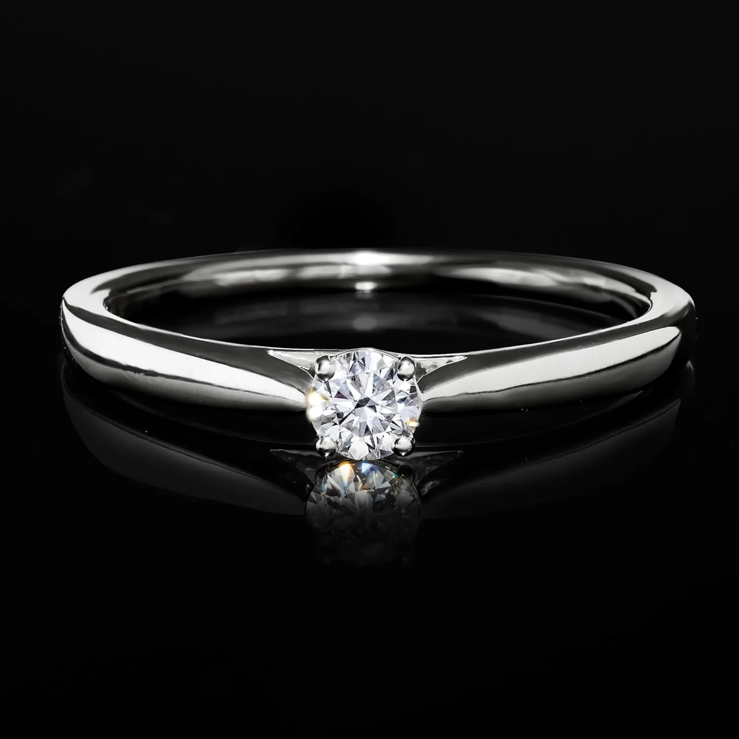 Ross-Simons 0.15 Carat Lab-Grown Diamond Solitaire Ring in Sterling Silver