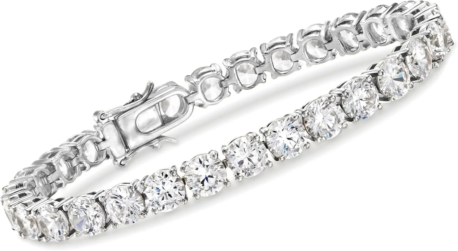 Ross-Simons 23.00 ct. t.w. CZ Tennis Bracelet in Sterling Silver