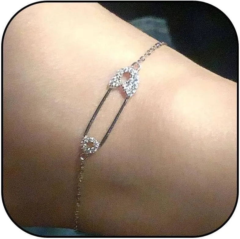 Safety Pin Bracelet Gold Safety Pin Bracelet Safety Pin Bracelet Mental Health Link Bracelet Gold bracelets for Women Gifts for Christmas Stocking Stuffers