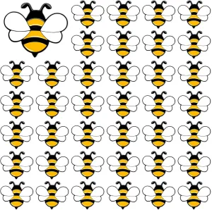 SANNIX 60Pcs Bee Pins, Enamel Honey Bee Lapel Pin Cute Bee Brooch Pins Bee Badge for Backpacks Hats Clothes
