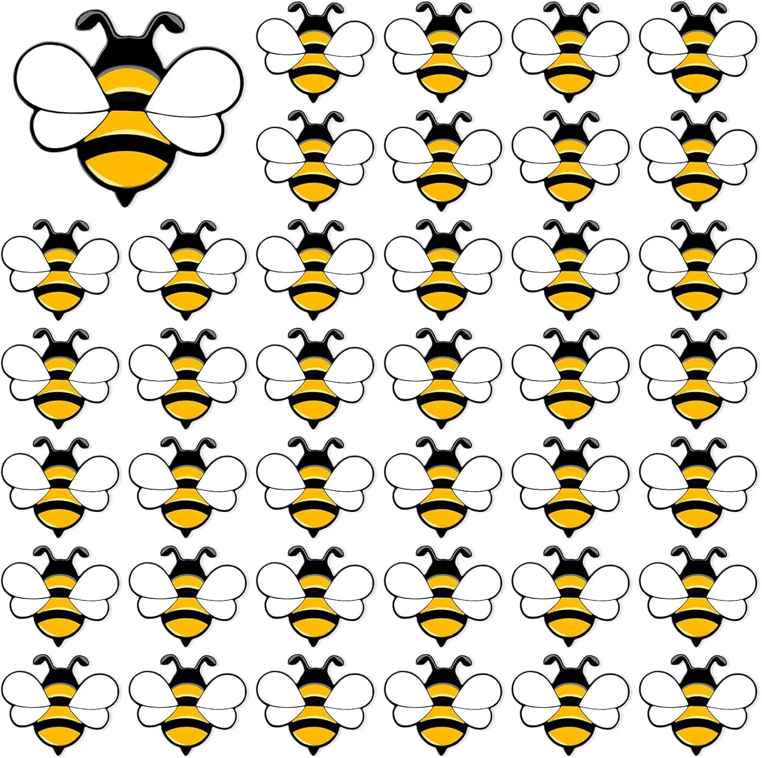 SANNIX 60Pcs Bee Pins, Enamel Honey Bee Lapel Pin Cute Bee Brooch Pins Bee Badge for Backpacks Hats Clothes