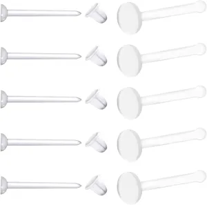 Satix Mix Style Clear Piercing Retainers for Work Surgery, Bioflex Clear Earring Retainer, Clear Nose Rings Retainer, Flat Top Nose Bone Retainer, Clear Septum Retainer, Flexible Horseshoe Retainer