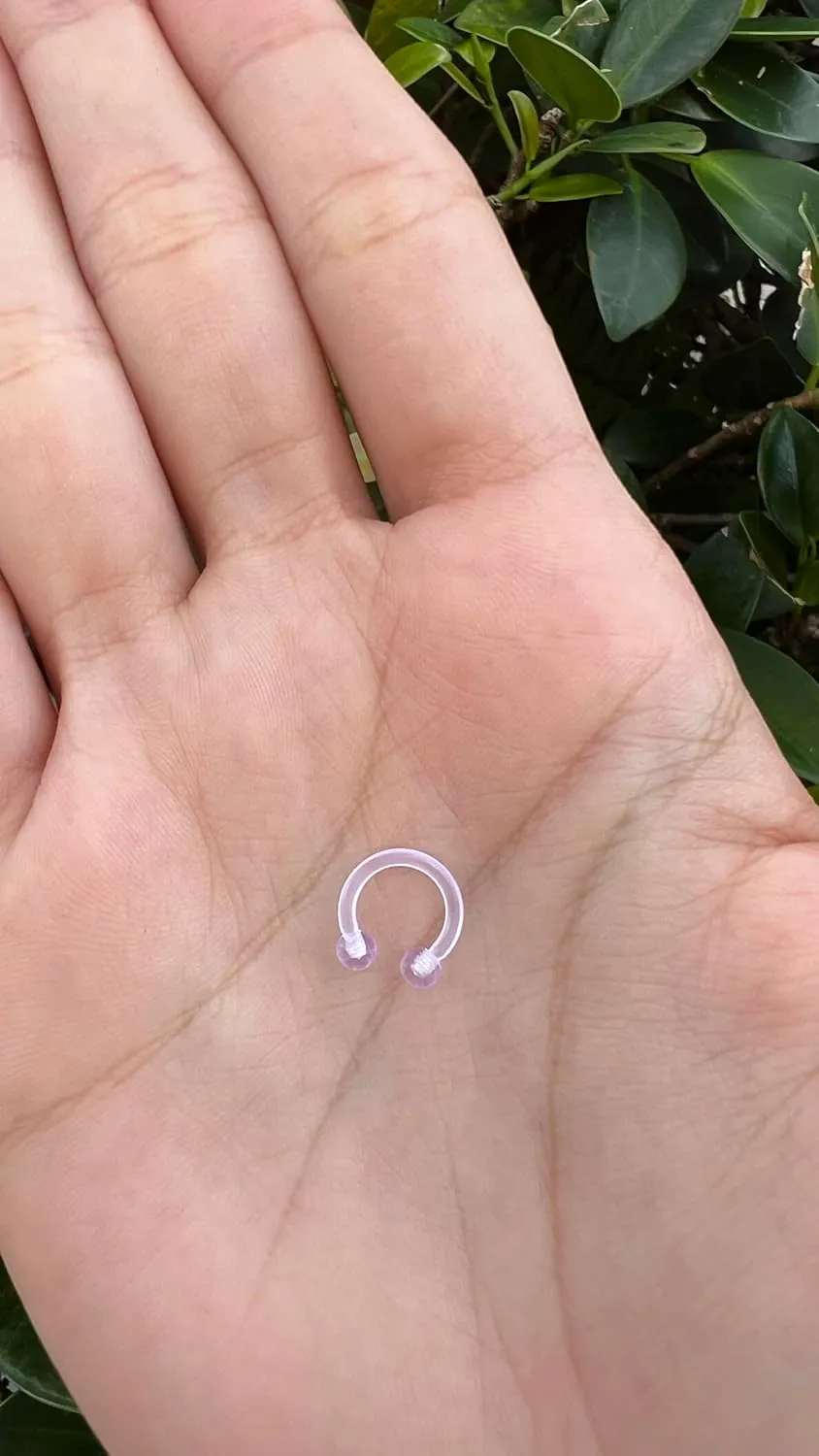 Satix Mix Style Clear Piercing Retainers for Work Surgery, Bioflex Clear Earring Retainer, Clear Nose Rings Retainer, Flat Top Nose Bone Retainer, Clear Septum Retainer, Flexible Horseshoe Retainer