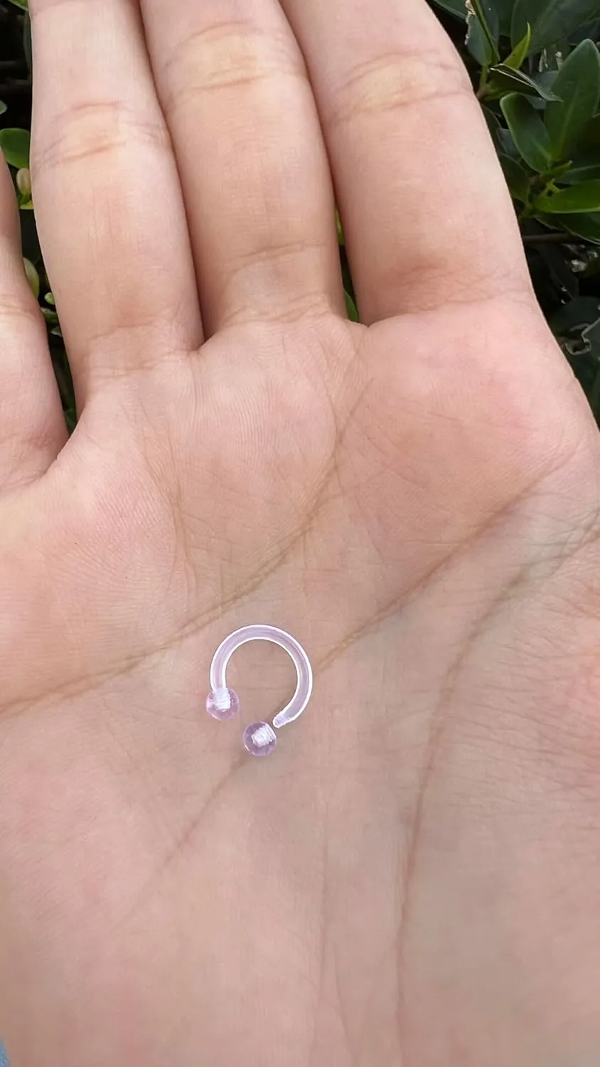 Satix Mix Style Clear Piercing Retainers for Work Surgery, Bioflex Clear Earring Retainer, Clear Nose Rings Retainer, Flat Top Nose Bone Retainer, Clear Septum Retainer, Flexible Horseshoe Retainer