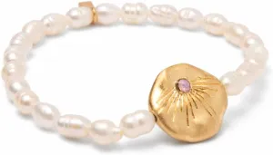 Scout Curated Wears - Pearl Affirmation Bracelet - Love/Gold