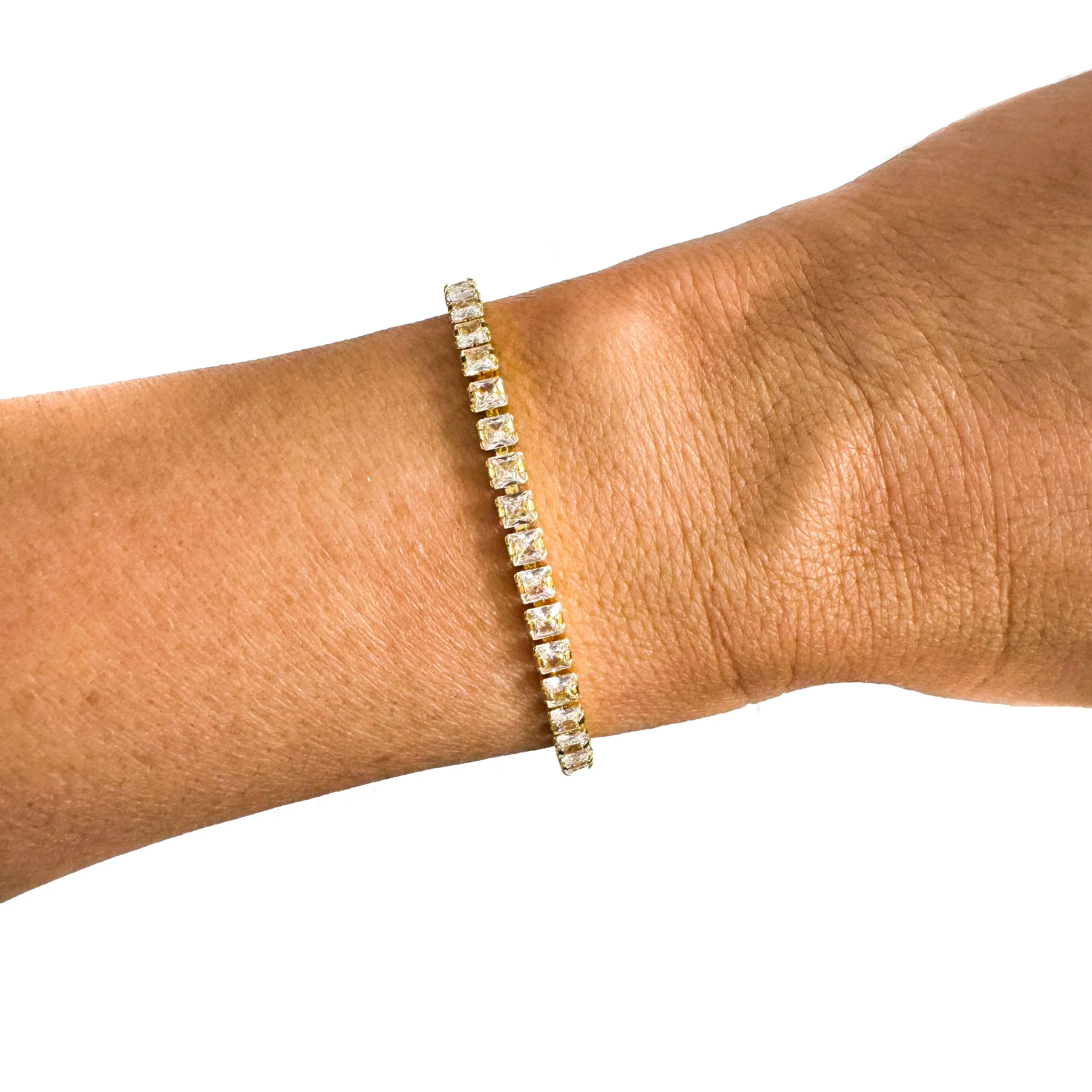 Semi Precious Pave Gold Filled Adjustable Bracelets